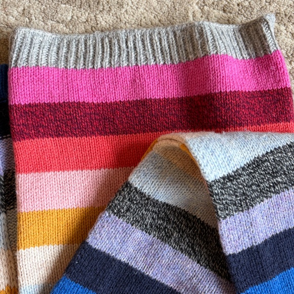 GAP Merino Wool Blend Striped Scarf – Soft, Colorful, Cozy — flaw - Picture 3 of 7